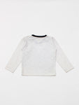 White Waist Coat Print Sweatshirt With Back Lower