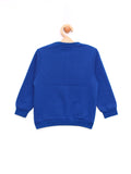 Blue Awesome Printed Round Neck Sweatshirt