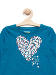 Green Full Top Heart Print