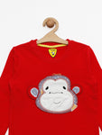 Red Monkey Round Neck Sweatshirt